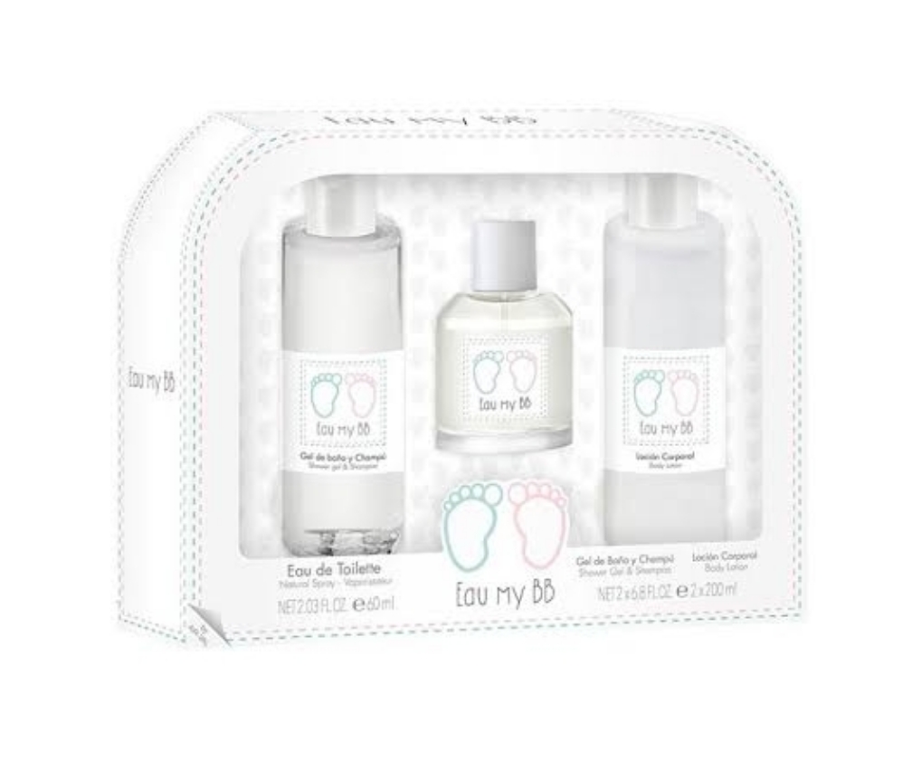 Eau My BB perfume60ml+ hidratante200ml+ Gel de Banho200ml infantil